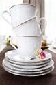 Kávový set pro 6 osob Ćmielów Rococo 18-pack bílá 4018034B23604