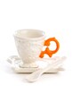 Seletti ceasca si farfurioara I-ware alb 09859.ARA