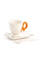 Seletti ceasca si farfurioara I-ware 09859.ARA alb AA00