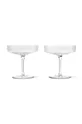 transparentny ferm LIVING kieliszek do szampana Ripple Champagne 2-pack Unisex