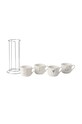 Набір чашок з підставкою J-Line Mugs Love 4-pack 28385 білий AA00