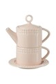 J-Line zestaw do herbaty Tea Pot And Tea Cup różowy 34695