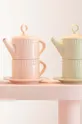 różowy J-Line zestaw do herbaty Tea Pot And Tea Cup