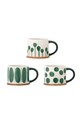 Набір чашок Bloomingville Linora 3-pack зелений 82060556