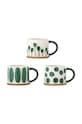 Bloomingville set cani Linora 3-pack verde 82060556