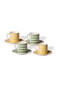 Pols Potten set de cești și farfurioare Espresso set Chess multicolor 230.400.533