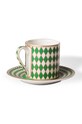 Набір чашок з блюдцями Pols Potten Espresso set Chess 230.400.533 барвистий AA00