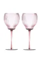 różowy Pols Potten zestaw kieliszków do wina Pum 2-pack Unisex