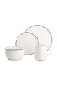 S|P Collection set de cină pentru 4 persoane Studio Base 16-pack alb 850025