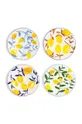 multicolor &k amsterdam zestaw talerzy Plate Lemon Twig 4-pack Unisex