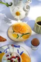 барвистий Набір тарілок &k amsterdam Plate Lemon Twig 4-pack