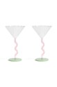 &k amsterdam set de pahare de vin Coupe Curve Set 2-pack multicolor 352.01