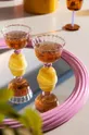πολύχρωμο Σετ ποτηριών κρασιού &k amsterdam Glass Tulip Caramel 2-pack