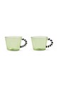 &k amsterdam zestaw szklanek Glass Duet Green 2-pack zielony 356.01