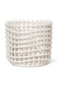 Ozdobný kôš ferm LIVING L biela 110134202