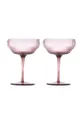 różowy Pols Potten zestaw kieliszków Pum Coupe Glasses 250 ml 2-pack Unisex