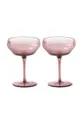 Набір келихів Pols Potten Pum Coupe Glasses 250 ml 2-pack рожевий