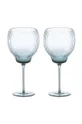Σετ ποτηριών κρασιού Pols Potten Pum Wineglasses 700 ml μπλε