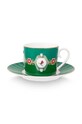 Pip Studio ceasca si farfurioara Love Birds Medalli 200 ml verde 51004189