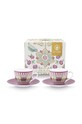 Pip Studio set de cești și farfurioare Lily & Lotus 120 ml 2-pack multicolor 51004192