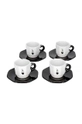 Набір чашок з блюдцями Bialetti 4-pack