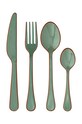 Madam Stoltz set de tacamuri Enamel Cutlery 4-pack verde 29089.B