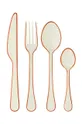 bijela Set pribora za jelo Madam Stoltz Enamel Cutlery 4-pack Unisex