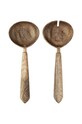 Madam Stoltz łyżki sałatkowe 2-pack brązowy MSD23S.02