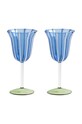 &k amsterdam set de pahare de vin glass eve blue 180 ml 2-pack multicolor 357.02