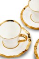 Bucătărie și bar Pols Potten set de cești cu farfurioare pentru 4 persoane Golden Finds 220 ml 230.400.631 alb
