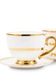 Konyha és bár Pols Potten 2 személye csésze és csészealj készlet Golden Finds 500 ml 230.400.632 fehér