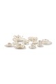 Pols Potten set de cești cu farfurioare pentru 4 persoane Golden Finds 110 ml alb 230.400.636