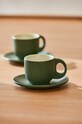 Calma House zestaw filiżanek ze spodkami Matcha 2-pack 11 x 6,5 cm zielony MATCHA.CUP.VER