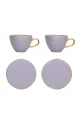 Urban Nature Culture set de cești și farfurioare pentru 2 persoane. Good Morning 4-pack