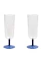 &k amsterdam set de pahare de șampanie mingle blue 250 ml multicolor 354.08