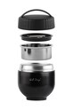 Vialli Design termos z pojemnikiem i łyżką Fuori 680 ml 30299. czarny AA00