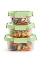 Komplet posod za shranjevanje s pokrovi Lekue 1100 / 800 / 520 ml 3-pack zelena 884047