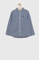 United Colors of Benetton camasa de bumbac pentru copii lung albastru 5DU6CQ00R.G.NOS