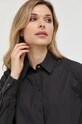 Βαμβακερό πουκάμισο Karl Lagerfeld μαύρο 225W1601