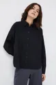 μαύρο Βαμβακερό πουκάμισο Vero Moda Γυναικεία