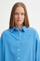 American Vintage koszula bawełniana niebieski PADO06A