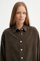 American Vintage camicia in cotone verde PADO06A