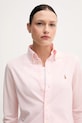 Bavlněná košile Polo Ralph Lauren růžová 211924258