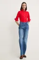 Βαμβακερό πουκάμισο Polo Ralph Lauren κόκκινο