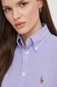 Bavlnená košeľa Polo Ralph Lauren 211924258 fialová SS25