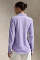Хлопковая рубашка Polo Ralph Lauren 211924258 фиолетовой AA00
