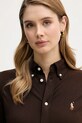 Polo Ralph Lauren koszula bawełniana brązowy 211924258
