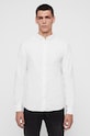 AllSaints - Košeľa Hungtingdon slim biela MS001J