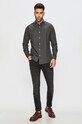 Odzież Clean Cut Copenhagen - Koszula bawełniana CC1571.Charcoal szary