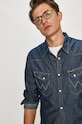 Wrangler - Памучна риза W5F25K098 тъмносин